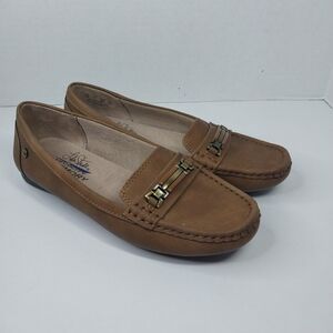Lifestride Velocity Womens size 6 Memory Foam Brown Vanity Driving Moccasins